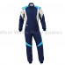 OMP First Evo Race Suit Navy Blue/ Cyan/White OMP First Evo Race Suit Navy Blue/ Cyan/White