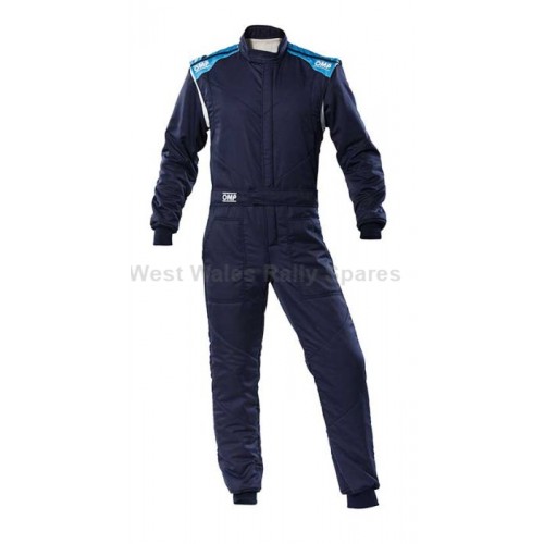 OMP First S Race Suit Navy Blue-Cyan OMP First S Race Suit Navy Blue-Cyan