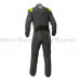 OMP First Evo Race Suit Black - Fluro Yellow