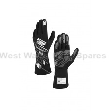 OMP Sport Gloves Black/White FIA 8856-2018 OMP Sport Gloves Black/White FIA 8856-2018