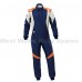 OMP First Evo Race Suit Navy Blue/Orange/White